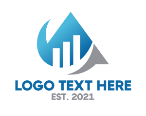 Accounting - Modern Triangle Statistics logo design