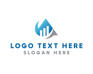 Blue Triangle - Modern Triangle Statistics logo design