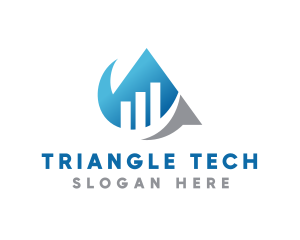 Triangle - Modern Triangle Statistics logo design