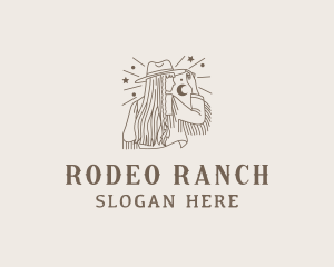 Western Cowgirl Rodeo logo design