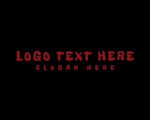 Dark - Bloody Horror Wordmark logo design