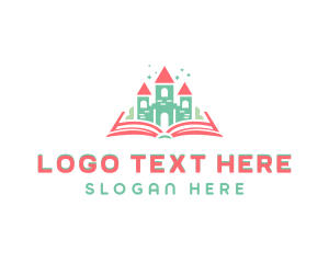Storytelling - Castle Book Kindergarten logo design