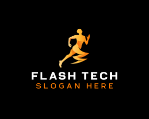 Flash - Human Lightning Flash logo design