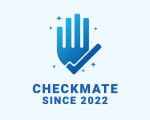 Hand Sanitation Checkmark logo design