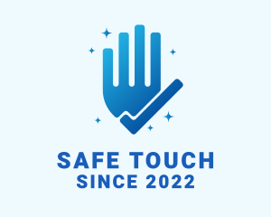 Hand Sanitation Checkmark logo design