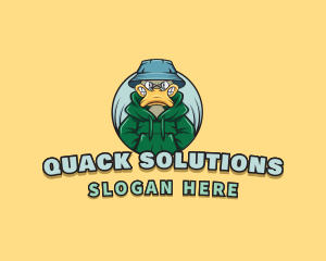 Duck - Cool Duck Sunglasses logo design