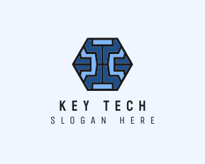 Circuit Tech Icon logo design