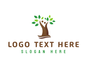 Couple - Brown Couple Tree logo design