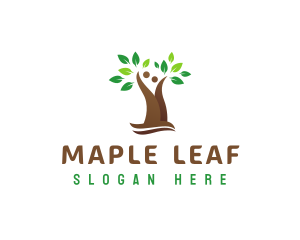 Brown Couple Tree logo design