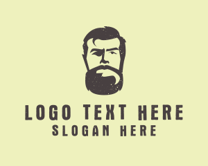 Hair Gel - Beard Man Barber logo design