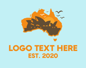Aussie - Sydney Opera House logo design