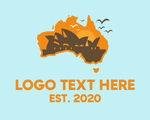 Sydney - Sydney Opera House Australia logo design