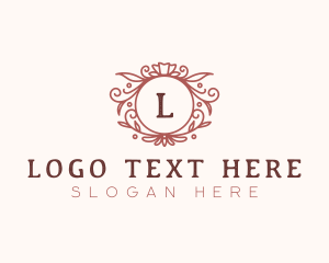 Floral Crest Ornamental Logo