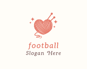 Craft - Heart Knit Yarn logo design