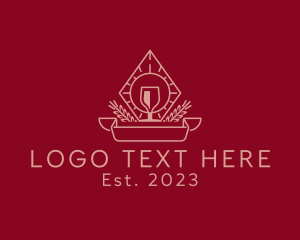 Alcoholic - Winery Glass Sacrament logo design