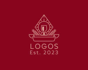Cocktail - Winery Glass Sacrament logo design