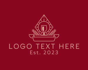 Champagne - Winery Glass Sacrament logo design