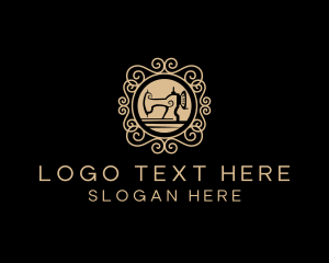 Hobbyist - Elegant Sewing Machine logo design
