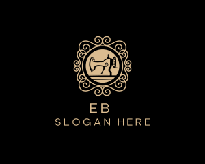 Elegant Sewing Machine Logo