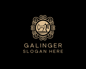 Elegant Sewing Machine Logo