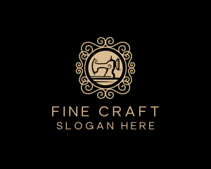 Elegant Sewing Machine logo design