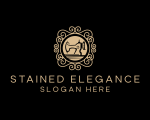 Elegant Sewing Machine logo design