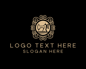 Fashion - Elegant Sewing Machine logo design