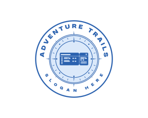 Traveler Ticket Compass logo design