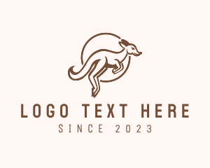 Au - Jumping Australian Kangaroo logo design