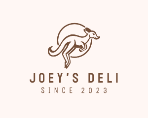 Joey - Jumping Australian Kangaroo logo design