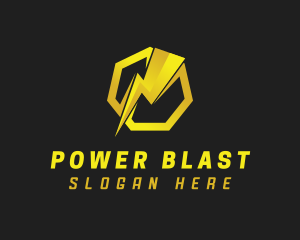 Power Bolt Electricity logo design