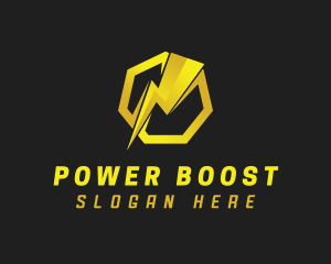 Power Bolt Electricity logo design