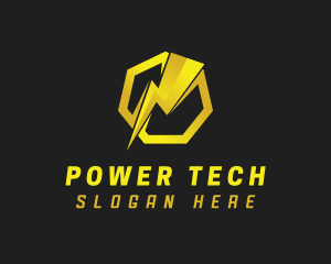 Power Bolt Electricity logo design