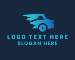 Courier Service - Fast Blue Vehicle logo design