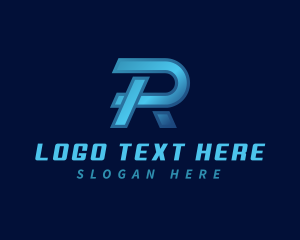 Drag Race - Automotive Racing Letter R logo design