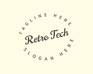 Script Retro Business logo design