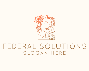 Beautiful Nature Woman logo design