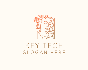 Beautiful Nature Woman logo design