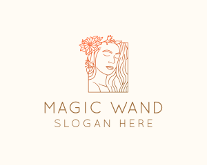 Beautiful Nature Woman logo design