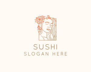 Beautiful Nature Woman logo design