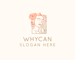 Facial Care - Beautiful Nature Woman logo design