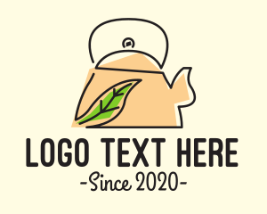 Tea Leaf - Herbal Tea Pot logo design