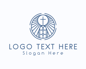 Mass - Holy Crucifix Shrine logo design