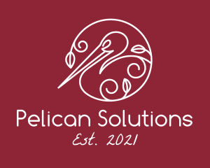 Pelican Line Art logo design