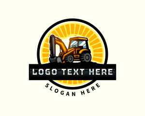 Industrial - Backhoe Construction Machinery logo design