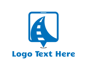 Auto - Road Navigation Application logo design