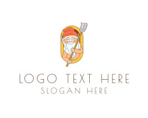 Landscaper - Garden Gnome Rake logo design