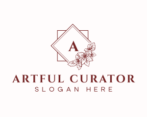 Floral Wedding Decorative logo design