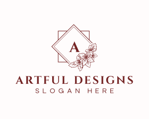 Floral Wedding Decorative logo design