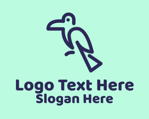 Minimalist Toucan Bird Logo